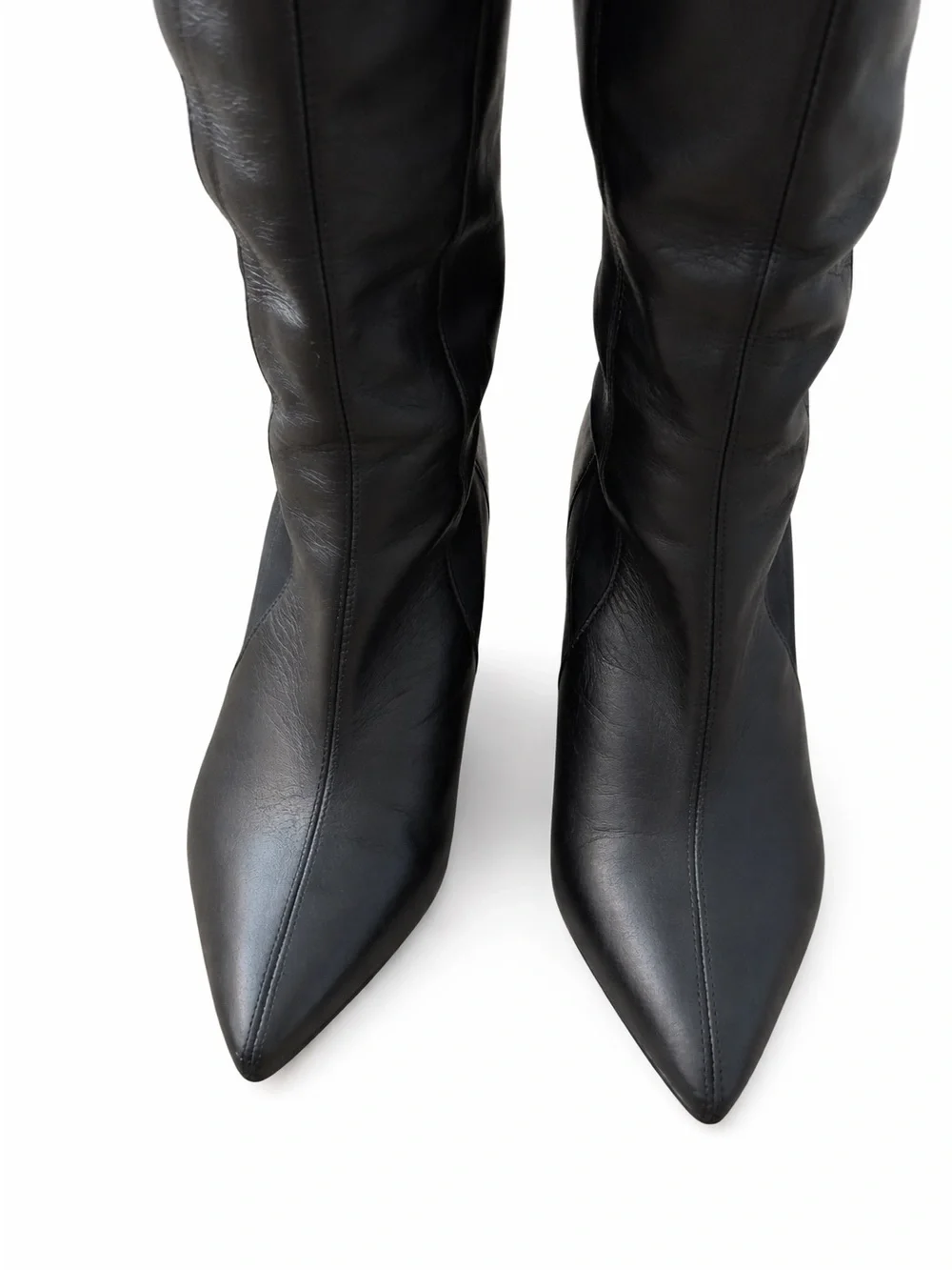 AREZZO Over-the-Knee Black Pointed-Toe Stiletto Boots